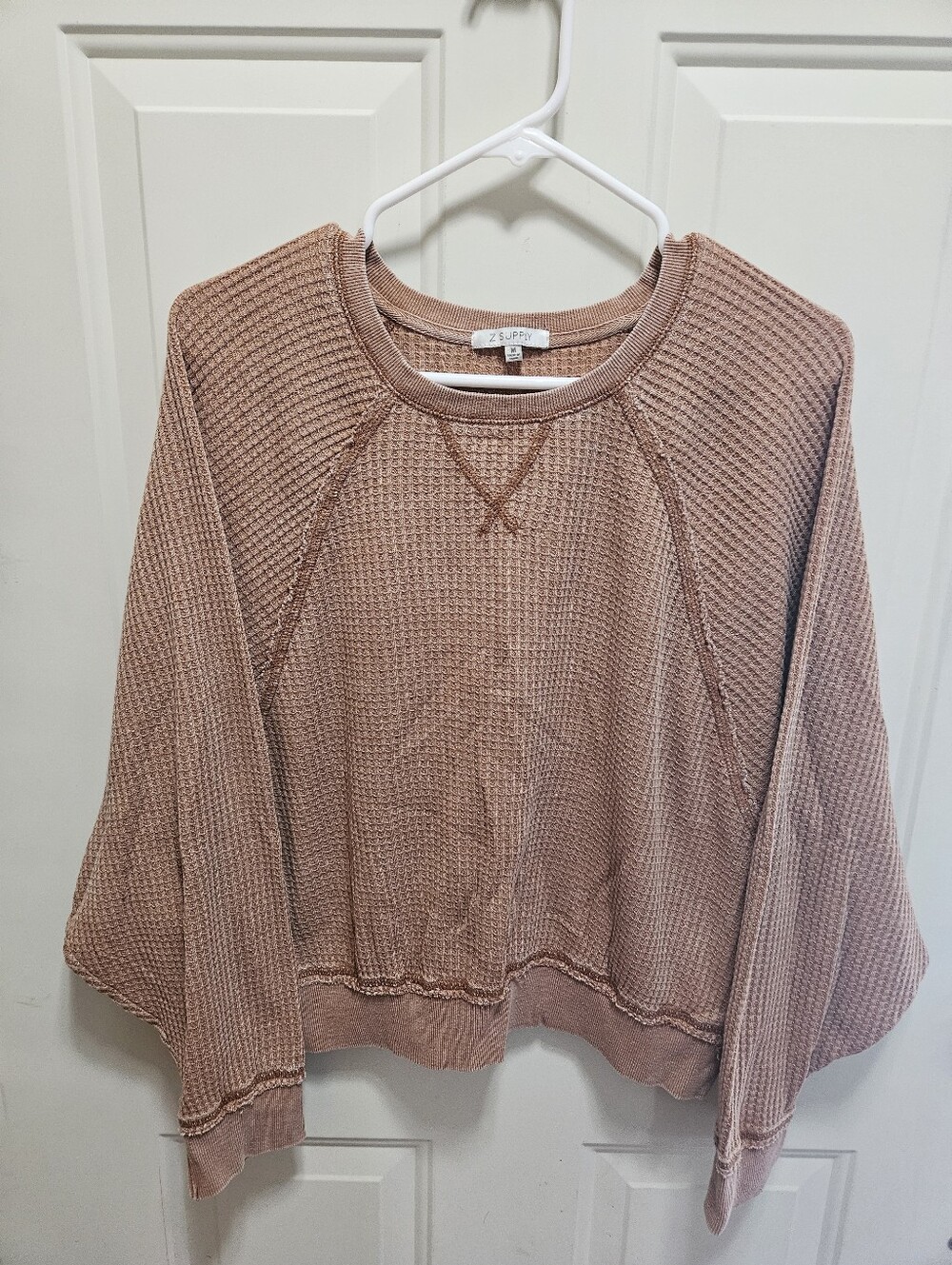 Z Supply Waffle Knit Dolman Style Top